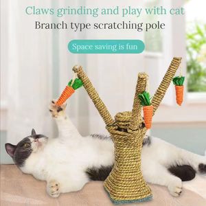 Scratchers Morot Pet Cat Scraper Cat Kattunge Climbing Frame Post Decoration Radish Interactive Tree Tower Shelf Scratching Post Pet Cat Toy