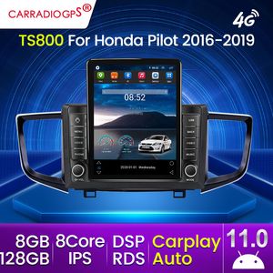 128G Android 11 Car DVD Radio for Honda Pilot 2016-2019マルチメディアビデオプレーヤーナビゲーションGPSステレオRDS CarPlay Auto