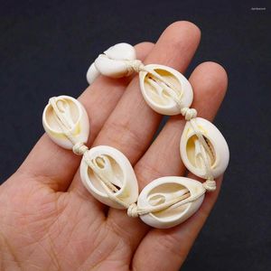 Ketten Mode Natürliche Weiße Muschel Armband Handgemachte Stoff Frauen Schmuck Conch Mit Halskette Damen Großhandel