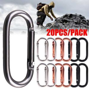5 PCSCarabiners 20PCS Carabiner Clips Black Oval Hanging Buckle Carabiner Hanging Buckle Small Carabiners for Water Bottle and Harness Keychain P230420