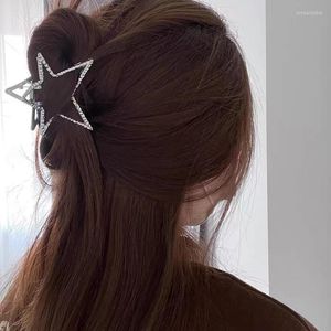 Hair Clips Extra Large Tredy Star Wave Grip Y2k For Women Romantic Fashion Aesthetic Spice Girl Silver Color Plated Charming