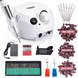 Nail Art Equipment 35000RPM Electric Nail Drill Machine Set Electric Manicure Machine Sets Accessory Pedicure Kit Ceramic Nail Drill Bit Nail Tools 230428