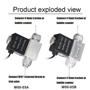 Ekipman ZRDR Akvaryum CO2 Solenoid Valf CO2 Regülatör Jeneratör Sistemi Kontrol Balık tankı CO2 Ekipman AC100240V CO2 Solenoid Valf