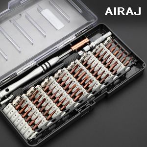 Schroevendraaier Airaj Conjunto de fenda Airaj Conjunto de fenda Torque de fenda Torque Multispecificação S2 Lote de ferramentas de reparo manual de laptop com caixa de armazenamento