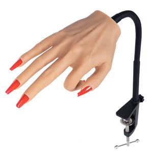 Nail Practice Display Silicone Practice Hand For Acrylic Nails Professional Manicure Nail Training Hand Model 230428