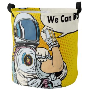 Organizasyon Astronot Uzay Sarı Katlanır Çamaşır Sepet Oyuncak Organizatör Çamaşırhane Kirli Giyim Depolama Sepetleri