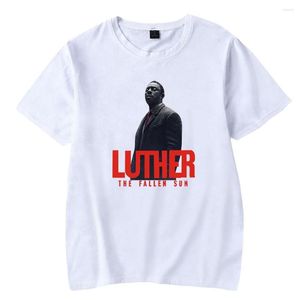 Camisetas masculinas Filme Luther The Fallen Sun T-Shirt Crewneck Manga curta Camiseta Menina Menir Harajuku Streetwear 2023 Moda Roupas