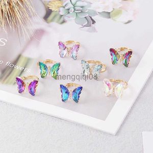 Band Rings New Gradient Butterfly Adjustable Female Trendy INS Fashion Manufacturer Wholesale Y23