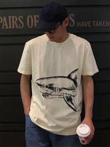 Designer Fashion Clothing Pa Tees T-shirts Palmen Angels Broken Tail Shark Print losse zomer heren dames korte mouw ronde nek casual t-shirt trend te koop