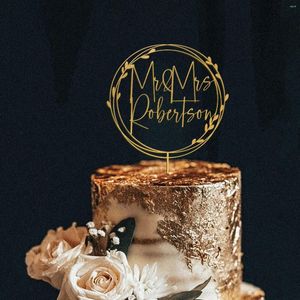 Festival Malzemeleri Kişiselleştirilmiş Bay ve Bayan Cake Topper Rustik Yıldönümü Baptis Özel Düğün Partisi Akrilik Ahşap Altın