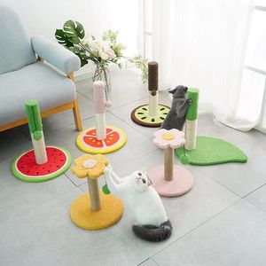 Tiragraffi Forniture per animali domestici Simpatico frutta verticale Struttura da arrampicata per gatti Giocattolo per gatti Pilastro antigraffio per gatti