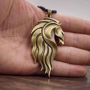 Collane con ciondolo SanLan Gypsy Vanner Testa di cavallo Talismano Simpatico animale Criniera Collana con ciondoli equini Gioielli regalo amuleto