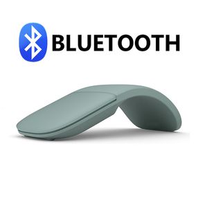 Trådlös tyst Bluetooth -mus bt Arctouch Mouse Portable Slim Wireless Foldbar Low Noise Mouse Mini Computer Optical Möss för bärbar tablett MAC iPad