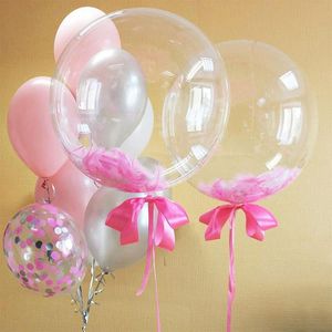 Parti Dekorasyonu 10 PCS Şeffaf Yuvarlak Bobo Ball Balon Balon Açık Düğün Doğum