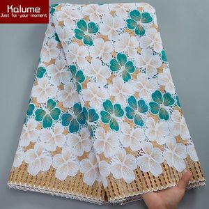 Fabric Kalume Latest African Guipure Lace Fabric 2022 High Quality Nigerian Embroidery Guipure Lace Fabric For Party Dress Sewing H2874