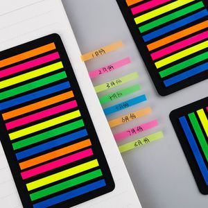 Notepads 160300Pcs Color Stickers Transparent Fluorescent Index Tabs Flags Sticky Note Stationery Children Gifts School Office Supplies 230503