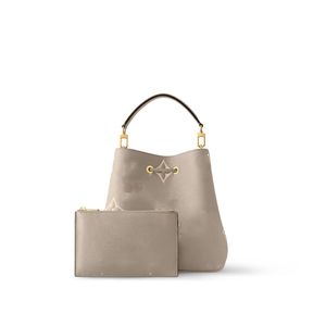 Designer-Tasche NEONOE Champagner-Eimer Champagner-Tasche Goldene Metallverzierung mit Kordelzug und verstellbarem Riemen für Druckknöpfe