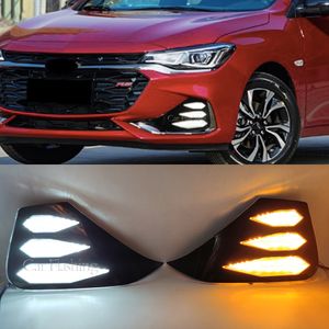 1 Set DRL For Chevrolet Monza RS 2019 2020 2021 2022 LED Daytime Running Lights Fog Lamp Yellow Turn Signal Lamp