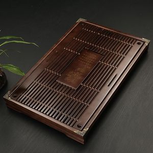 ティーウェア中国の固体木製ティートレイティーウェアカンフーティーセットカービングテーブル引き出しタイプストレージ排水ティーボードビンテージホーム装飾