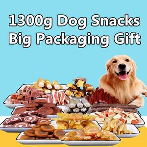 Füttern von 1300 g Tierfutter, Hundesnacks, frisches Huhn, Rindfleisch, großes Paket, köstliche Molaren, neun Arten von Snacks, Training, Belohnungen, Geschenk, Heimtierbedarf