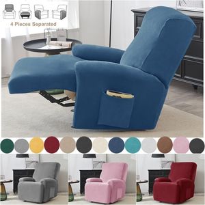 Chair Covers Stretch Recliner Sofa Cover Soft Velvet Lazy Boy Armchair Elastic Non Slip All-inclusive Slipcovers for Living Room 230428