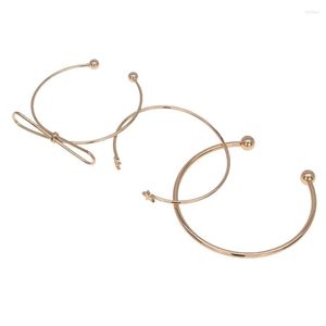 Bangle Mestilo 3pcs/Definir Pulseiras de Bracelets de Bowknot de ouro