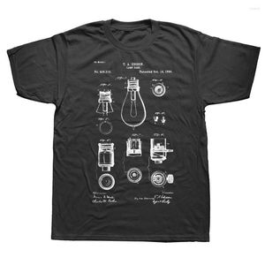 Camisetas masculinas de lâmpada de lâmpada de lâmpada de eletricidade engenheiros elétricos engenheiros elétricos de streetwear gráfico de manga curta T-shirt de presentes de aniversário