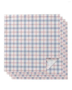 Table Napkin 4pcs Plaid Geometric Weave Square Napkins 50cm Party Wedding Decoration Cloth Kitchen Dinner Serving