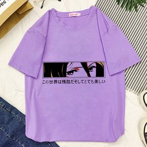 Tanques de camisóis Ataque na camiseta de anime titan koop feminino harajuku estético Tops roxos casuais camiseta corea moda y2k camiseta feminina 230503