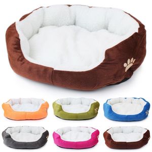 Mats Pet Dog Bed Cassic Style Warm House Candycolored Round Nest Pet Kennel For Small Medium Large Dogs Cat Puppy Baskets S L Sizes