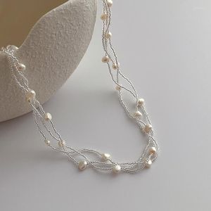 Charker minar francês de água doce de água doce Charme Charm Multi em camadas Strand para mulheres jóias de declaração