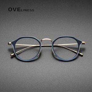 Óculos de sol Quadrões de vidros acetato Men Men Vintage Pilot Pilot Prescription Myopia Olheeglasses Mulheres Espectáculos Eyewear 230428