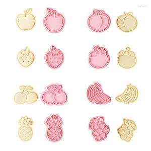 Baking Moulds 6Pcs/set Cute Fruit Cookie Cutter Biscuit Mold Fondant Cake Stamp Partry Sugar Crafts Kitchen Tools