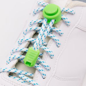 20 Renk Tembel Dantel Yok Kilit Toka Tie Düz Renk Kombinasyonu Yok Plastik Elastik Danteller Uç Tembel Shoelace Spor Giyim Aksesuarları