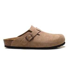 Sandały Boston naoliwiona skórzana torba głowica Pull Cork Zamie Designer Slajdes Autumn Zime Buty Buty Klasyczne brązowe czarne czarne męskie Clogs