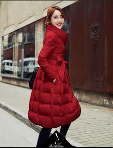 Rockar 2018New Slim Spets Down Jacket verkar tunn kappa typ Coat Winter Fashion HotSaling Products Plus Size