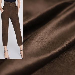 Tessuto di lampone rosso caffè elastico Velveteen tessuto di cotone materiale per abiti Donne pantaloni vento cucitura fai da te Freeshipping