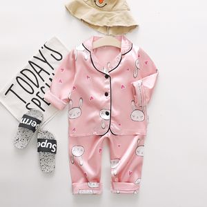 Pajamas IENENS Kids Long Sleeves Pajamas Clothes Girl Sleepwear Clothing Sets Child Nightdress 1 2 3 4 Years Baby Nightclothes Suits 230503