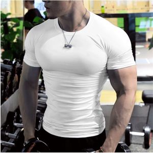 Mens Tshirts Yaz Kısa Kollu Fitness Tişört Koşu Spor Spor Salonu Kas Tshirts Büyük Boy Egzersiz Günlük Yüksek Kalite Üstleri Giyim 230503