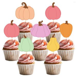 Festliga leveranser funmemoir 24st hösten pumpa cupcake toppers liten kakedekoration för födelsedagsfest baby shower