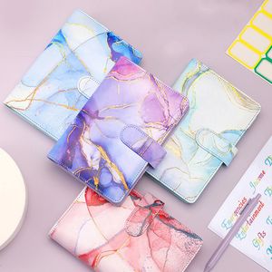 Notepads A6 Marble Colorful Money Budget Planner Binder Envelopes Cash Notebook Cover for ing Organizer 230503