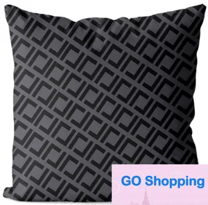 Top Letter Cashmere Pillow Case Home Sofa Bed Knitted Pillows Portable Travel Car Waist Back Cushion