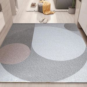 Tappeti geometrici casa moderna zerbino d'ingresso tappeto PVC seta loop antiscivolo può essere tagliato tappeto soggiorno bagno cucina corridoio personalizzato
