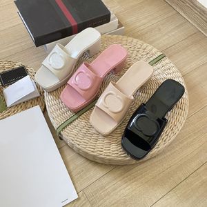 2023 new flip-flop women's slippers summer outside wear open toe sandals beach shoes tide candy color beach slippers