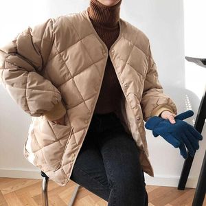 Parkas Womens Casual Coat Female CottonPadded Quilted Parka Jacket Down Cotton Padded Winter Coat Outwear 2021 Spring Autumn Winter