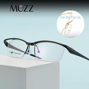 Óculos de sol Quadrões de moda de titânio puro homens de óculos super clínicos super leves 2023 EyeGlass Myopia Hyperopia Prescription EyeGlasses E
