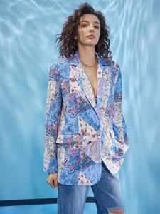 Blazers 2021 Kvinnor Print Fashion European och American Small Suit Jacket