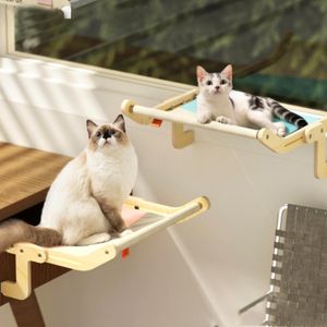 Scratchers Hammock for Cat Window Cat Resting Shelf Window Montered Perch Bed Space Saving Cat Beds Window Abborre för katter inuti