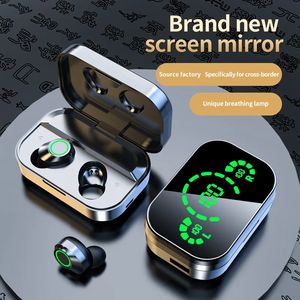 2023 Hot TWS YD03 Auricolare wireless Touch Control Auricolari 9D Stereo Sport Cuffie Bluetooth impermeabili HD Mirror Gaming Auricolare in-ear per telefono