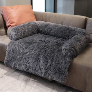 Akcesoria sofa z łóżkiem zimą pluszowa koc duży puszyste psy sofa domowa długa pluszowa ciepła hodowla pens